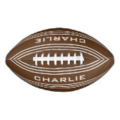 Chocolade Stripes aangepast monogram football (Voorkant)