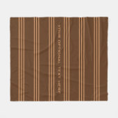 Chocolade Stripes aangepaste tekstdekens Fleece Deken (Voorkant (Horizontaal))