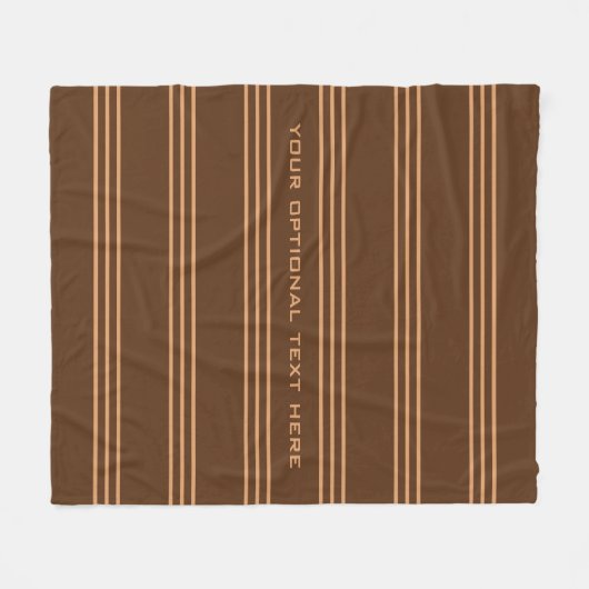 Chocolade Stripes aangepaste tekstdekens Fleece Deken (Voorkant (Horizontaal))
