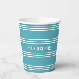 Chocolade Stripes aangepaste tekstpapierbekertjes Papieren Bekers