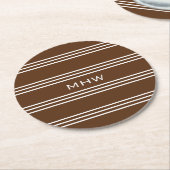 Chocolade Stripes onderzetters voor aangepast mono (Gebogen)