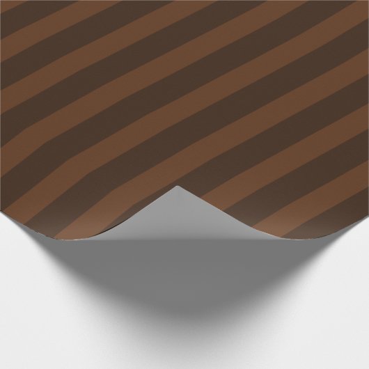 Chocolade Stripes Wrapping Paper Cadeaupapier (Hoek)