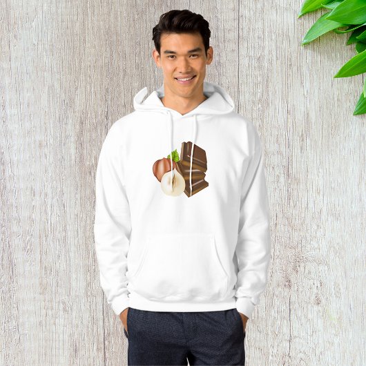 Chocolade Stukken Mannen Hoodie