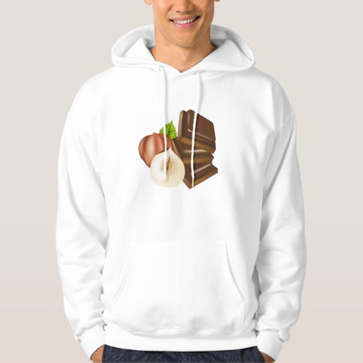 Chocolade Stukken Mannen Hoodie (Voorkant)