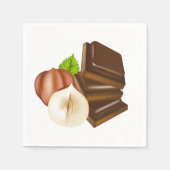 Chocolade stukken papier servetten (Voorkant)