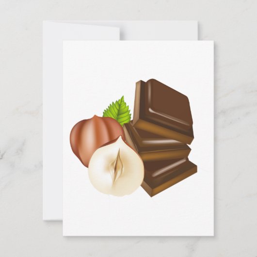 Chocolade Stukken Uitnodigingen (Voorkant)