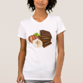 Chocolade Stukken Vrouwen T-shirt (Voorkant)