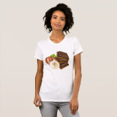 Chocolade Stukken Vrouwen T-shirt (Voorkant volledig)