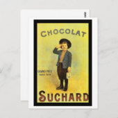 Chocolade Suchard 3 Vintage Ad Boy Briefkaart (Voorkant / Achterkant)