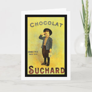 Chocolade Suchard 3 Vintage Ad met Boy Kaart