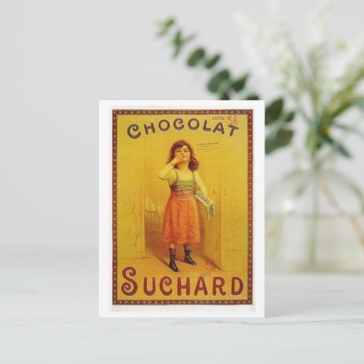 Chocolade Suchard Vintage Ad Briefkaart (Staand voorkant)
