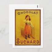 Chocolade Suchard Vintage Ad Briefkaart (Voorkant / Achterkant)