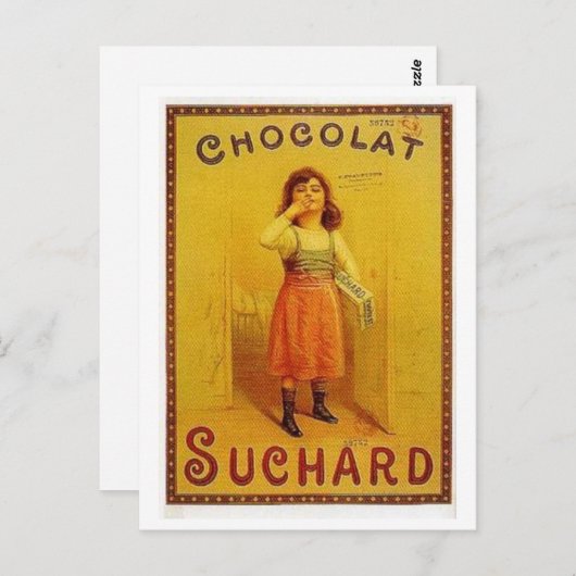 Chocolade Suchard Vintage Ad Briefkaart (Voorkant / Achterkant)