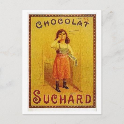 Chocolade Suchard Vintage Ad Briefkaart (Voorkant)