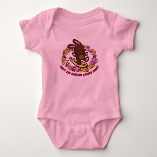 Chocolade Surfen Paashaas Baby T - shirts (Voorkant)