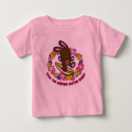 Chocolade Surfen Paashaas T-shirts (Voorkant)