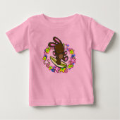 Chocolade Surfing Bunny Baby T-shirts (Voorkant)