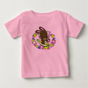 Chocolade Surfing Bunny Baby T-shirts