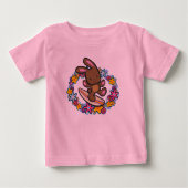Chocolade Surfing Bunny Peuter T-shirts (Voorkant)