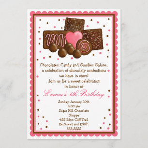 Chocolade Sweet Shop Inivments Kaart