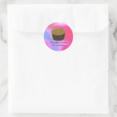 Chocolade Swirl Cupcake Ronde Sticker (Tas)