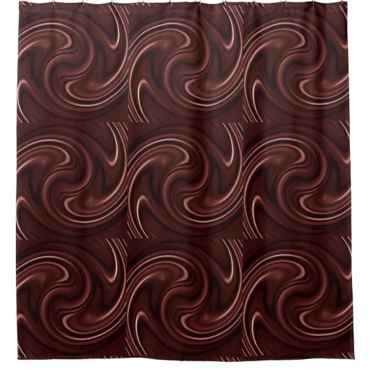 Chocolade Swirl Shower Curtain Douchegordijn (Voorkant)