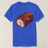 Chocolade Swiss Roll Cake Pattern T-shirt (Design voorkant)
