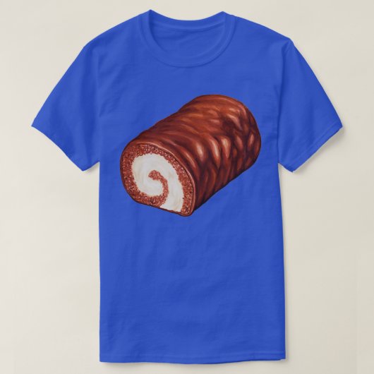 Chocolade Swiss Roll Cake Pattern T-shirt (Design voorkant)