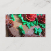 Chocolade taart decoreren visitekaartje (Achterkant)