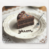 Chocolade taart dessert muismat (Voorkant)