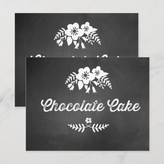 Chocolade Taart Dessert Tafel Teken Krijtbord Briefkaart (Voorkant / Achterkant)