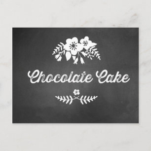 Chocolade Taart Dessert Tafel Teken Krijtbord Briefkaart
