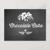 Chocolade Taart Dessert Tafel Teken Krijtbord Briefkaart (Voorkant)