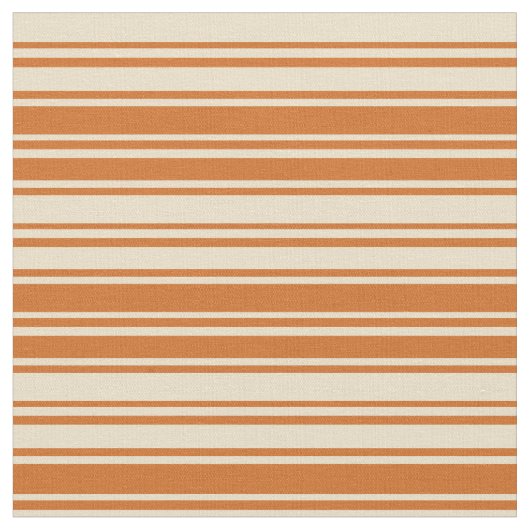 Chocolade & Tan Colored Pattern of Stripes Stof (Close Up)