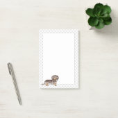 Chocolade & Tan Dapple Long Hair Dachshund & Paws Post-it® Notes (Kantoor)