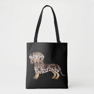 Chocolade & Tan Dapple Short Hair Dachshund Dog Tote Bag