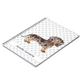 Chocolade & Tan Dapple Short Hair Dachshund & Name Notitieboek (Linkerzijde)