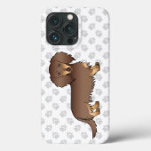 Chocolade & Tan Lange Haren Dachshond Hond & Poota Case-Mate iPhone Case (Achterkant)