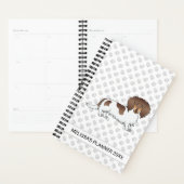 Chocolade & Tan Piebald Long Hair Dachshund & Text Planner (Display)