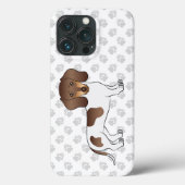 Chocolade & Tan Pied Kortharige Dachshond & Pootaf Case-Mate iPhone Case (Achterkant)