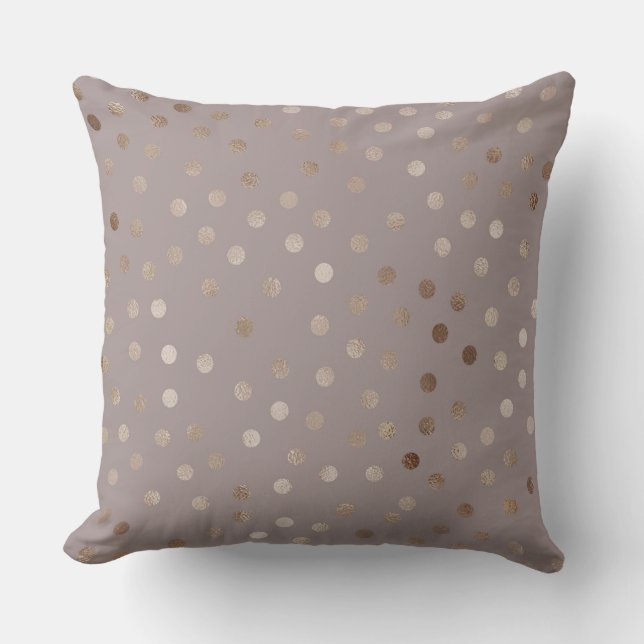 Chocolade Taupe / Polka Dot Hope Rises Kussen (Voorkant)