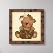 Chocolade Teddy Bear canvas Print (Voorkant)
