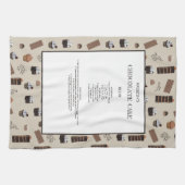 Chocolade thema chocolade recept aandenken theedoek (Horizontaal)