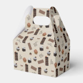 Chocolade thema patroon bedankdoosjes (Achterkant)