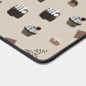 Chocolade thema patroon bureaumat (Hoek)