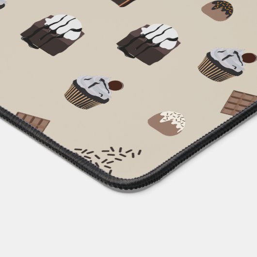 Chocolade thema patroon bureaumat (Hoek)