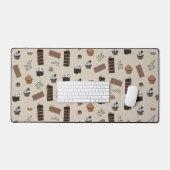 Chocolade thema patroon bureaumat (Keyboard & Muis)