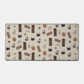 Chocolade thema patroon bureaumat (Voorkant)