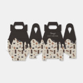 Chocolade Thema Patroon Feestje  Bedankdoosjes (Uitgevouwen)