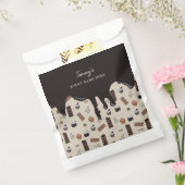 Chocolade Thema Patroon Feestje  Bedankzakje (Gezegeld)